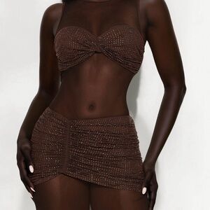 Brown Sheer Maxi Dress